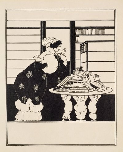 Donna in una libreria, design per una copertina di 